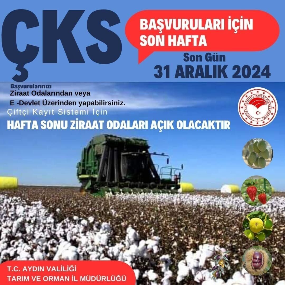 Aydın’da ÇKS için son hafta uyarısı