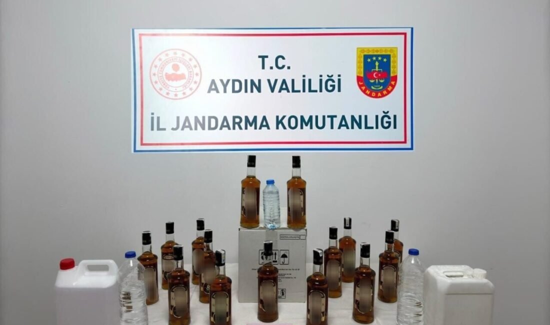 Aydın’da jandarma ekipleri tarafından gerçekleştirilen sahte alkol uygulamasında 4 bin