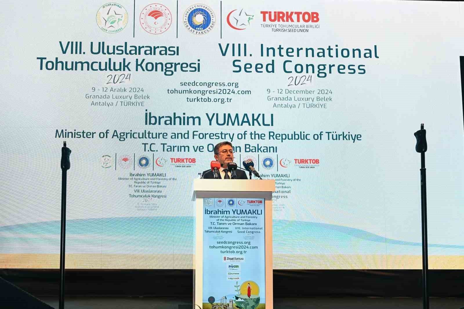 Tarım ve Orman Bakanı İbrahim Yumaklı, “İsrail’den bir adet bile