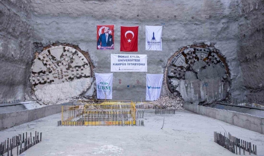 İzmir Büyükşehir Belediyesinin kendi imkanlarıyla yapımını sürdürdüğü Buca Metrosu’nda, dört