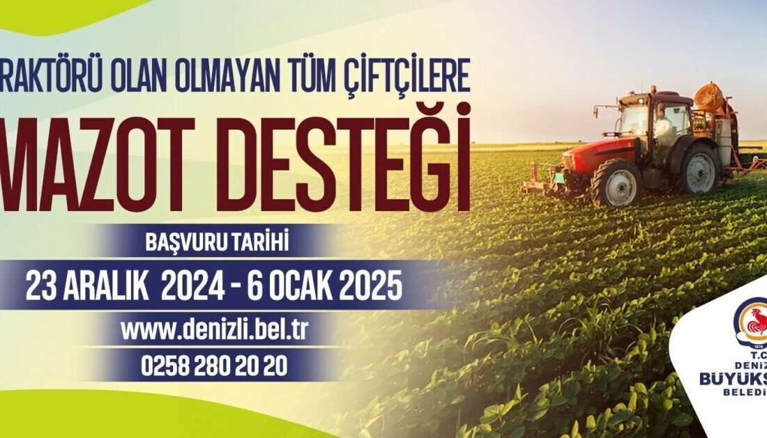 Denizli Büyükşehir Belediyesi, tarımsal destek projeleri kapsamında ekonomik zorluklarla boğuşan