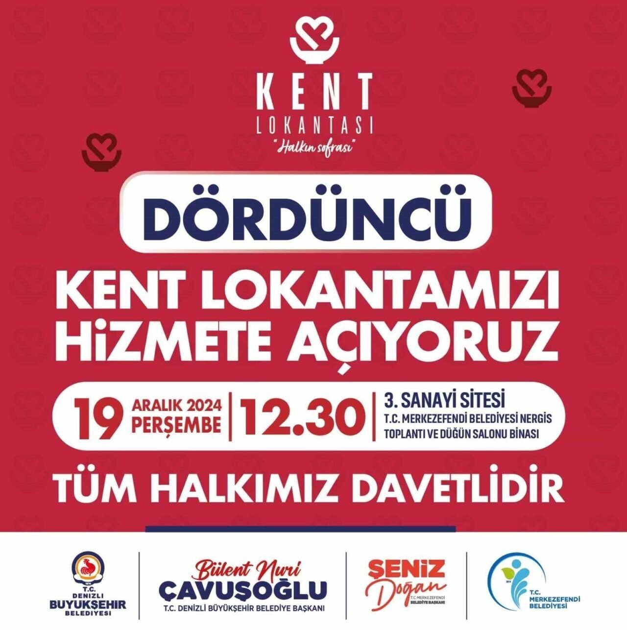 Denizli Büyükşehrin dördüncü kent lokantası hizmete açılıyor Denizli Büyükşehrin dördüncü kent lokantası hizmete açılıyor