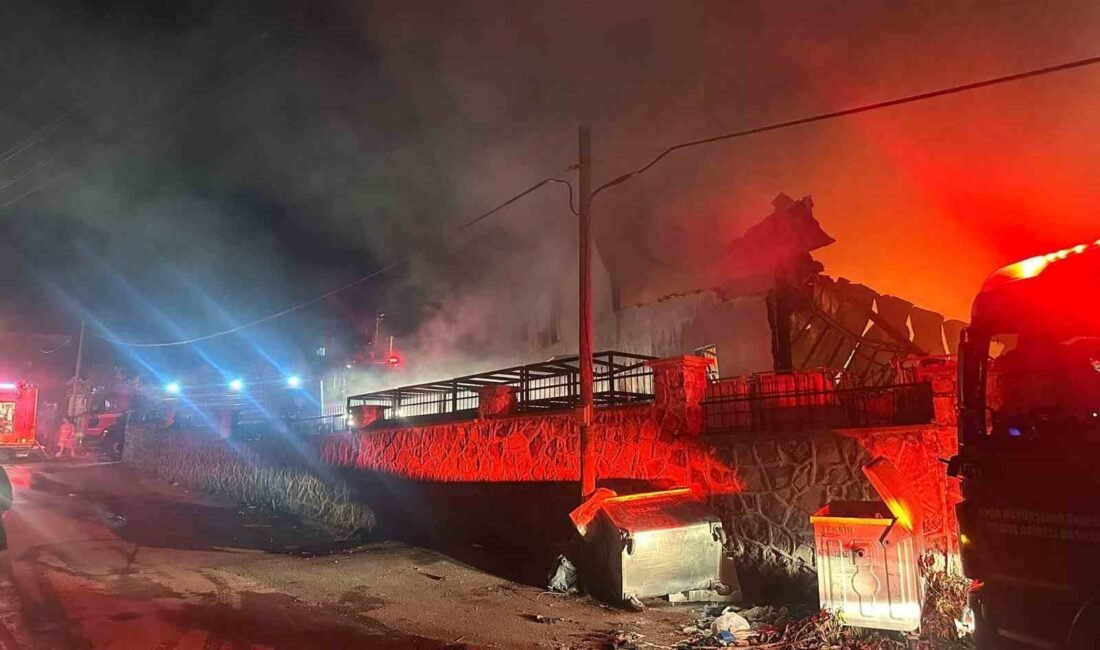 İzmir’in Bornova ilçesinde dokuma fabrikasında çıkan yangın denetim altına alındı.