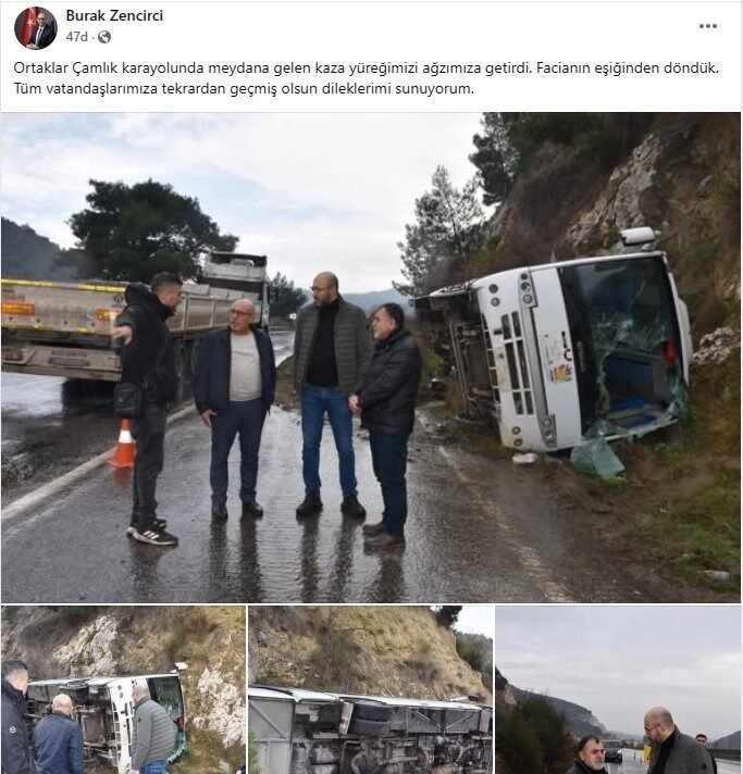 Başkan Zencirci kazada yaralanan vatandaşlara geçmiş olsun diledi