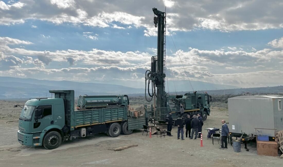 Aydın’ın Buharkent ilçesinde tarımsal sulama ihtiyacı için sondaj kuyuları açılmaya