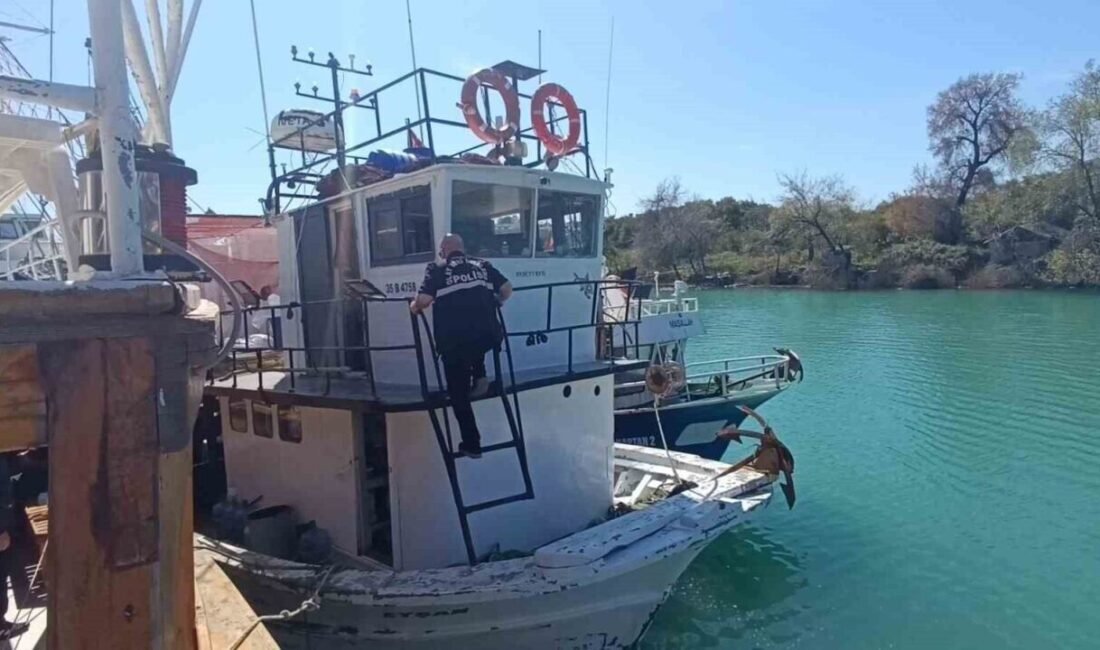 Antalya’ya balık avlamak için teknesi ile gelen şahıs, teknede çalışan