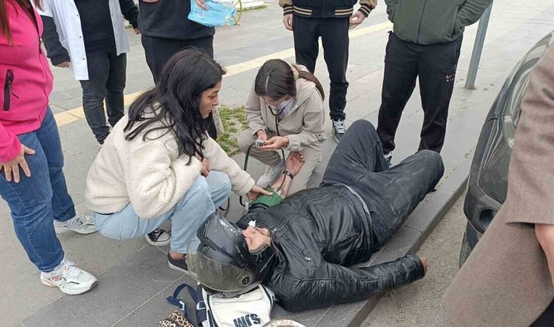 Antalya’nın Manavgat ilçesinde meydana gelen trafik kazasında yaralanan motosiklet sürücüsünün