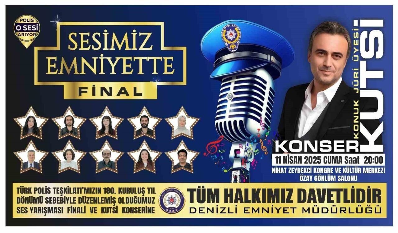 Denizli Emniyet Müdürlüğünün ses yarışmasında final heyecanı Denizli Emniyet Müdürlüğünün ses yarışmasında final heyecanı