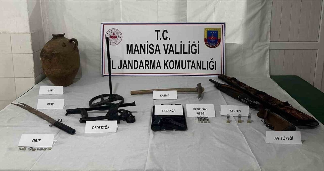 İzinsiz kazıya jandarma operasyonu İzinsiz kazıya jandarma operasyonu
