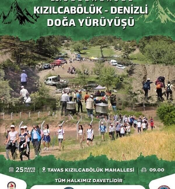 25. Geleneksel Kızılcabölük-Denizli Doğa Yürüyüşüne sayılı günler kaldı Tavas Belediyesi tarafından düzenlenen 25. Kızılcabölük-Denizli Doğa Yürüyüşünün gerçekleştireceği tarih