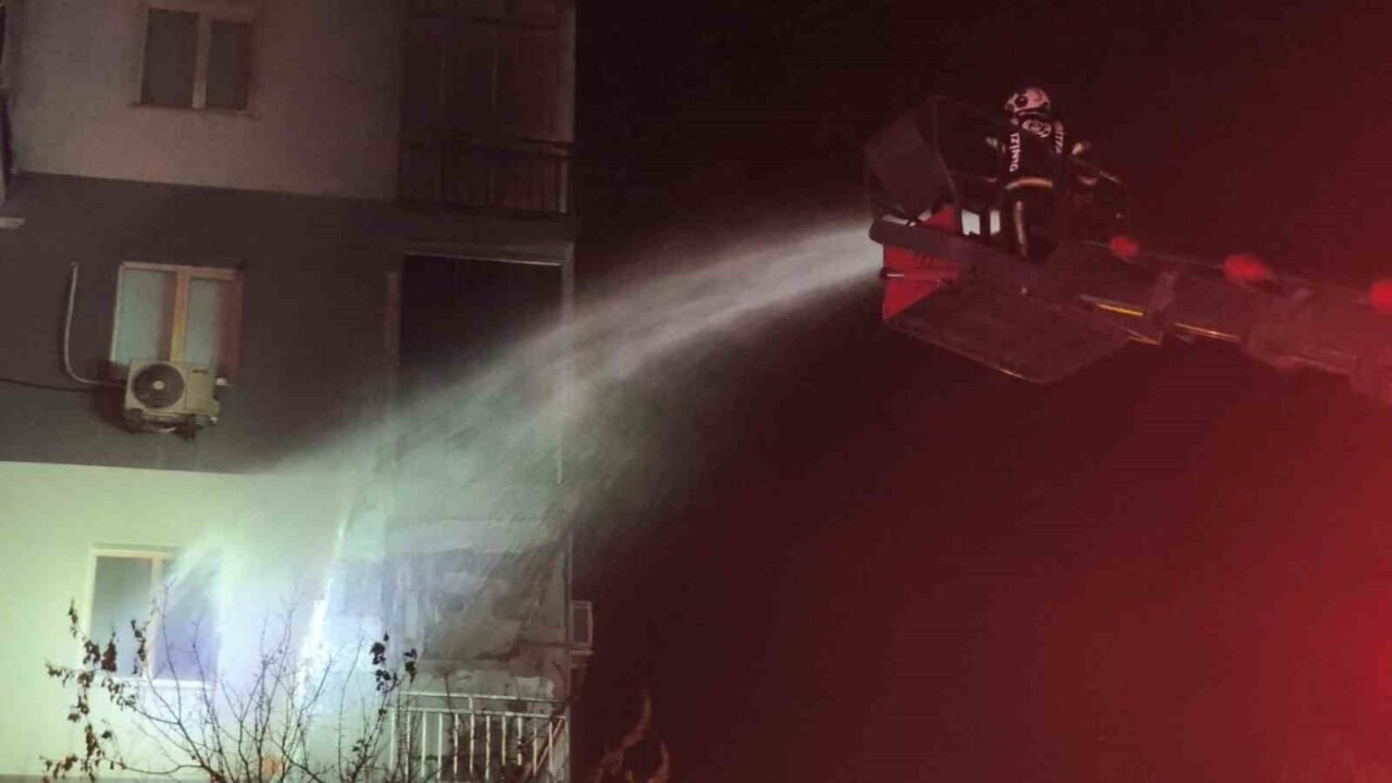 Ağaçta çıkan yangın binaya sıçradı