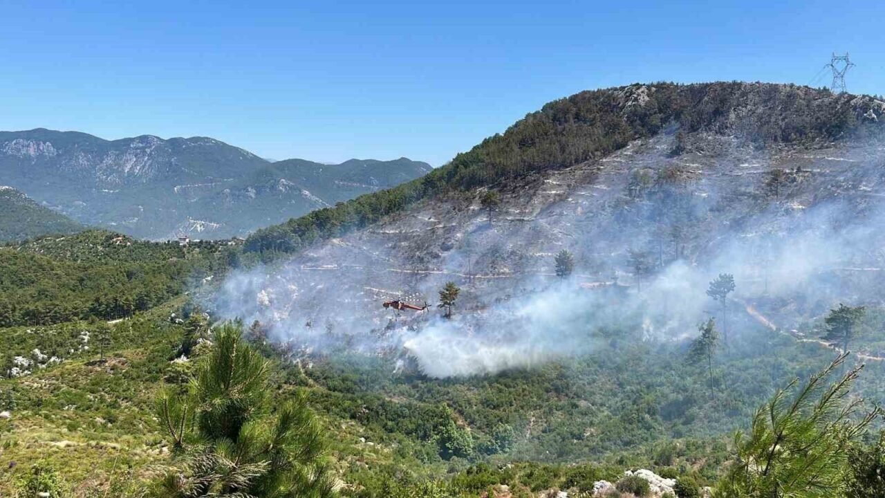 Alanya’da çıkan orman yangını kısmen kontrol altına alındı