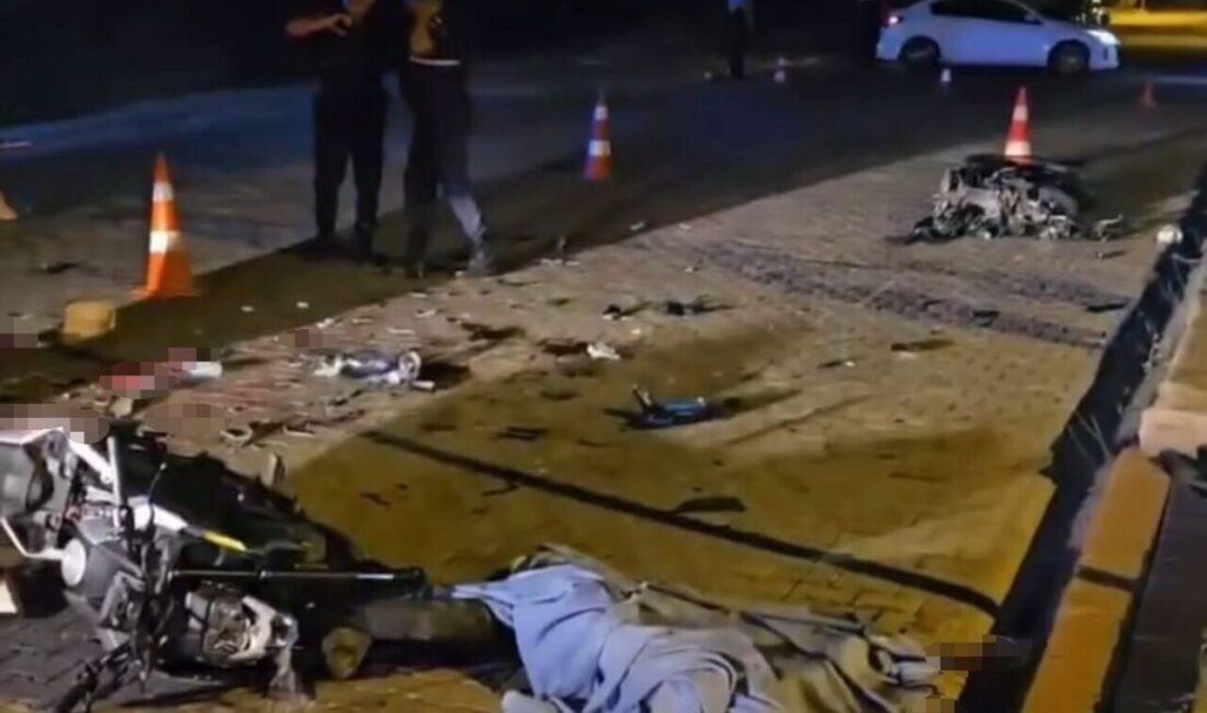 Antalya’nın Alanya ilçesinde iki motosikletin çarpışması sonucu meydana gelen trafik