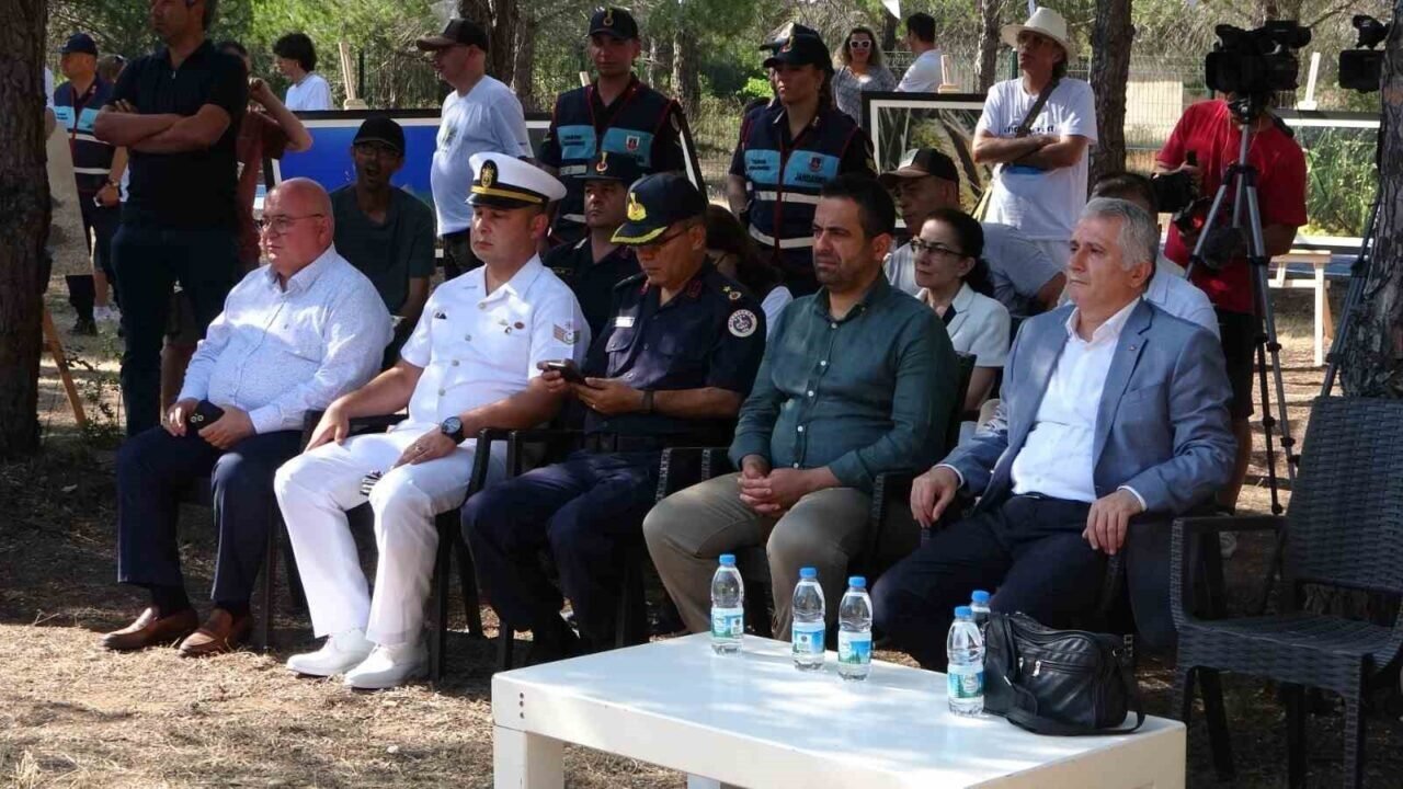 Antalya’da deniz kaplumbağaları çip takılarak denize uğurlandı