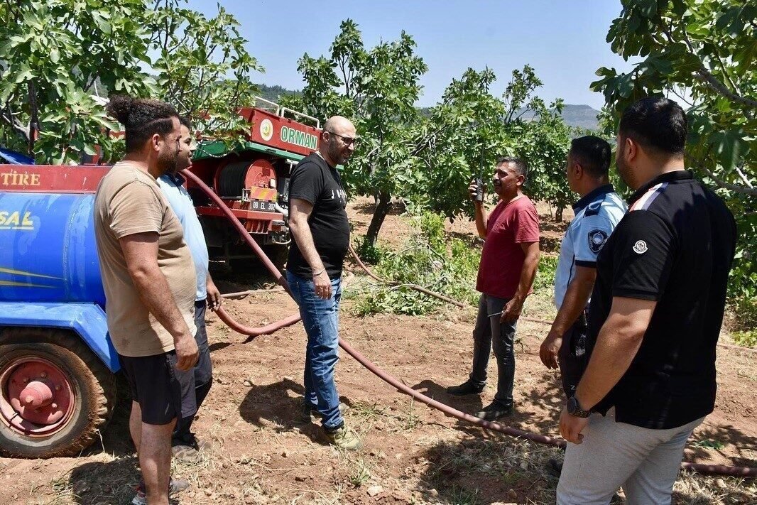 Başkan Zenirci orman yangını çalışmalarını yerinde takip etti