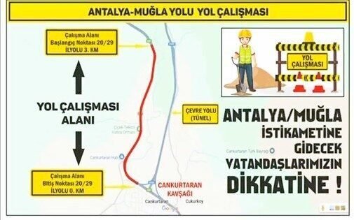 Denizli Antalya Karayolu’nda yeni bir yol çalışması başladı