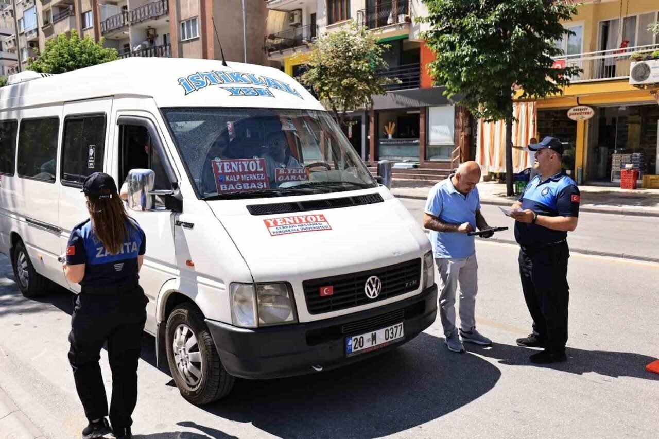 Denizli’de toplu taşıma araçları mercek altında
