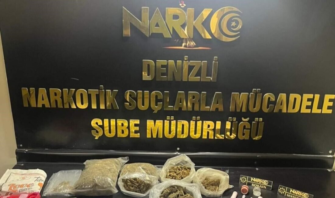 Denizli’de narkotik timlerinin düzenlediği operasyonda yakalanan zehir taciri tutuklandı. Şüphelinin
