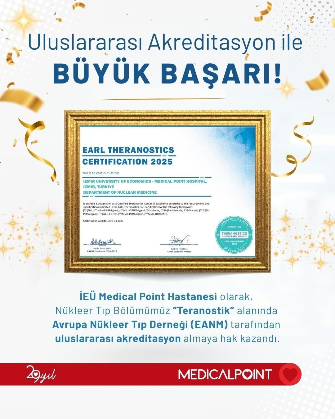 İEÜ Medical Point Hastanesi’ne uluslararası akreditasyon