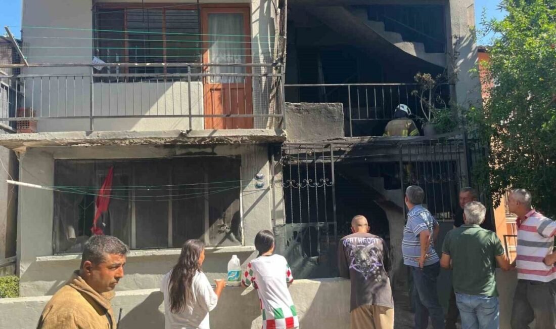 İzmir’in Bayraklı ilçesinde 4 katlı bir binanın zemin katında çıkan