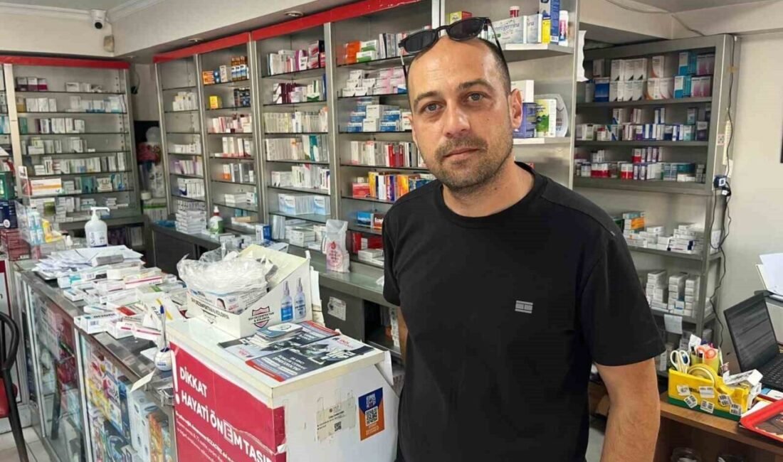 İzmir’in Konak ilçesinde bir eczaneye giren müşteri, yanında getirdiği yumurtaları