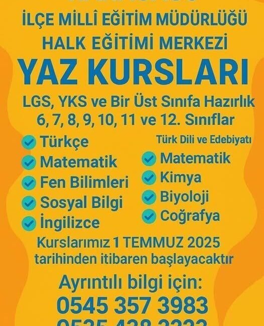 Aydın’ın Karacasu ilçesinde, öğrencilerin yaz tatilini verimli değerlendirmeleri amacıyla İlçe