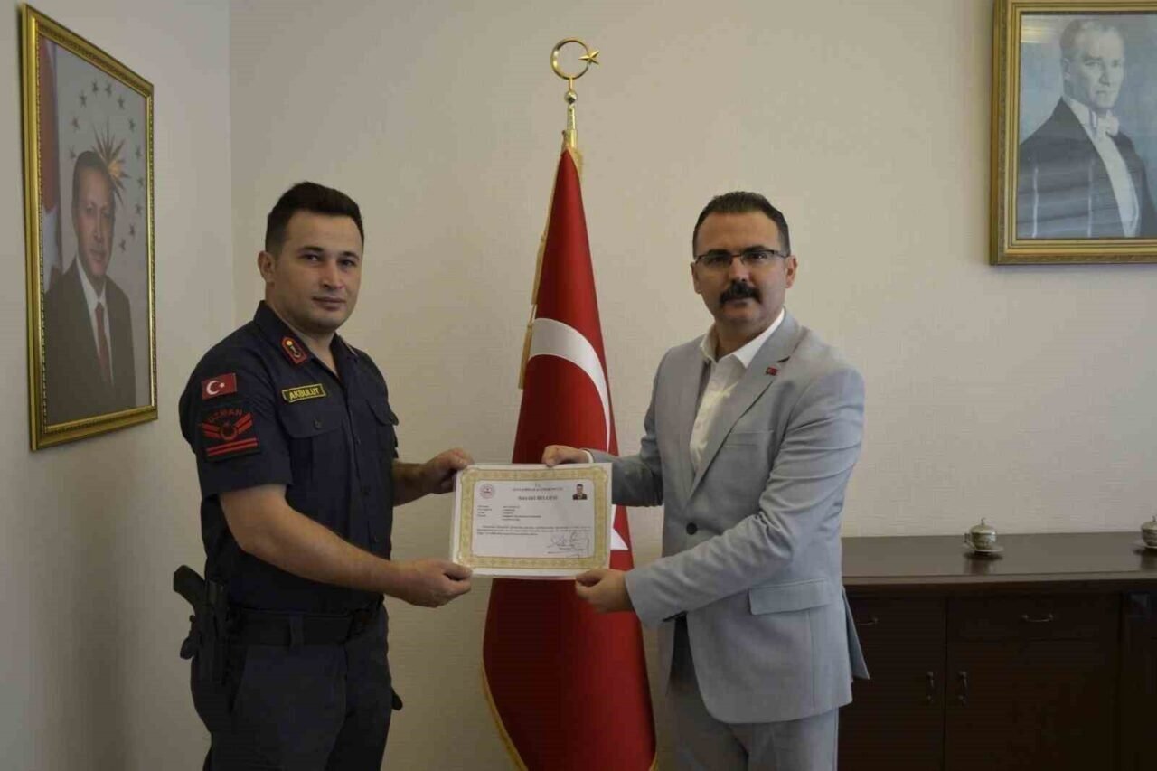 Kaymakam Ateş’ten jandarma personeline hizmet teşekkürü