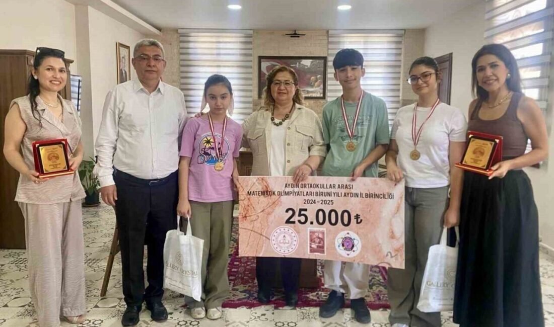 Germencik Kaymakamı Sultan Doğru Aydın’da düzenlenen Ortaokullar Arası Matematik Olimpiyatları’nda