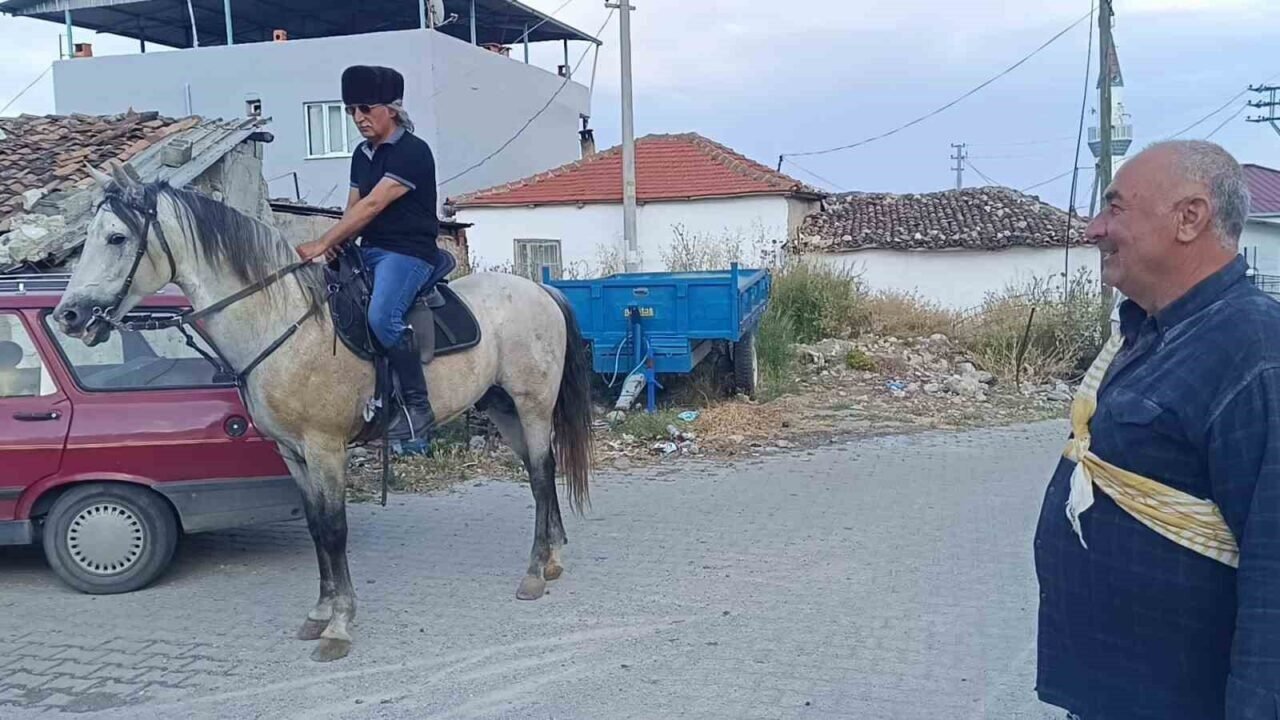 Kaymakamın atı köylünün gönlünü şaha kaldırdı