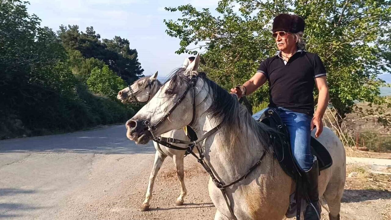 Kaymakamın atı köylünün gönlünü şaha kaldırdı