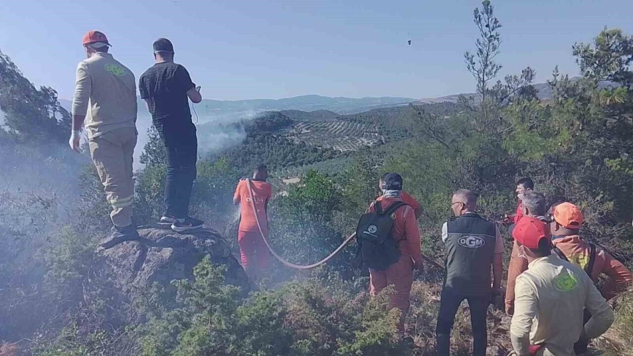 Kırkağaç’taki orman yangınına müdahale sürüyor: Bir mahalle tedbir amaçlı tahliye edildi