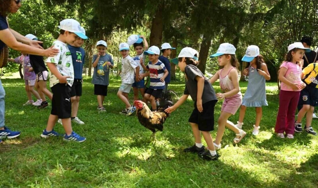 Denizli’de anaokulu öğrencileri, gezdikleri İl Tarım ve Orman Müdürlüğünde su