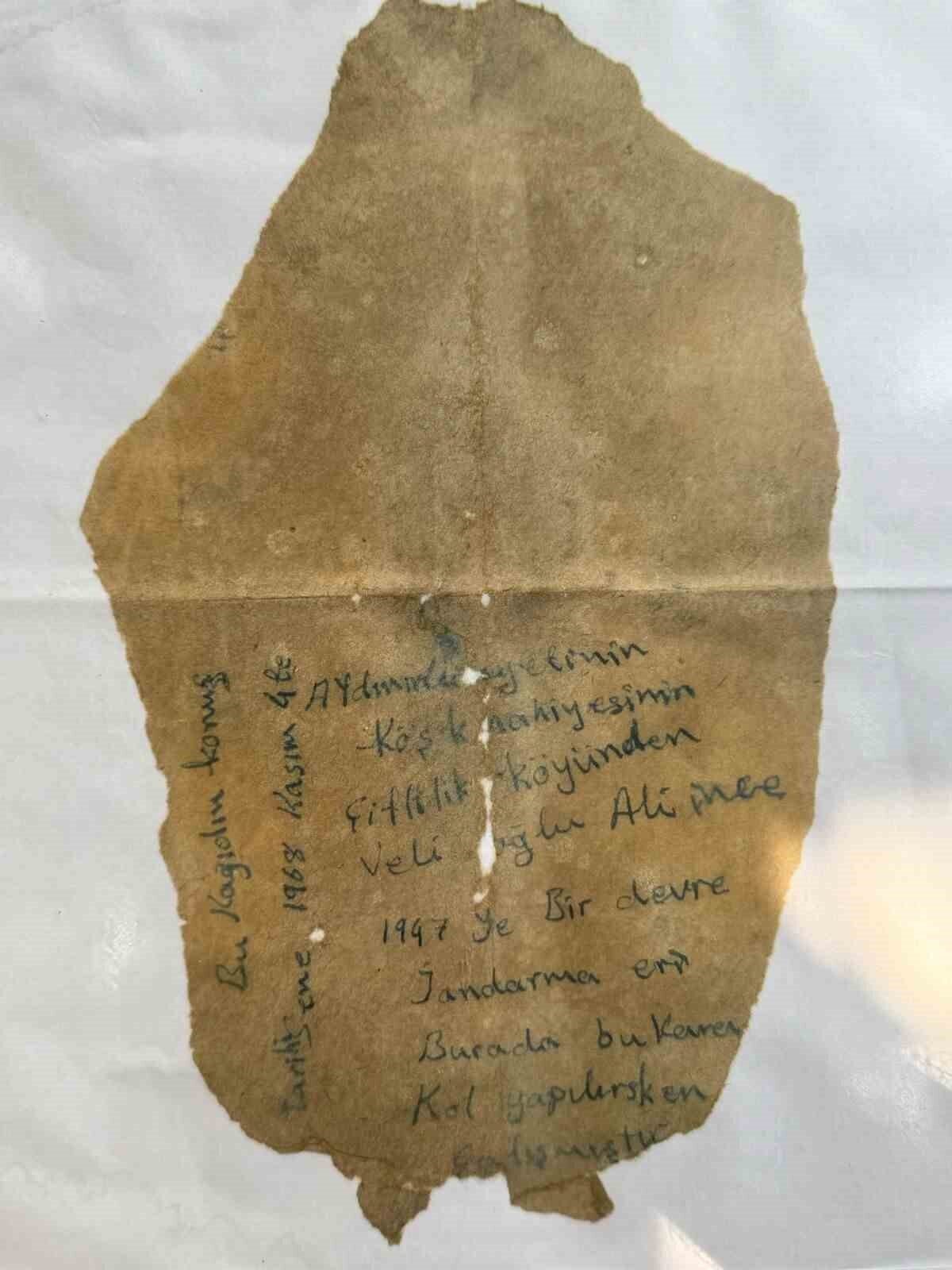 Restorasyon sırasında briketin içinden çıkan asker mektubu duygulandırdı