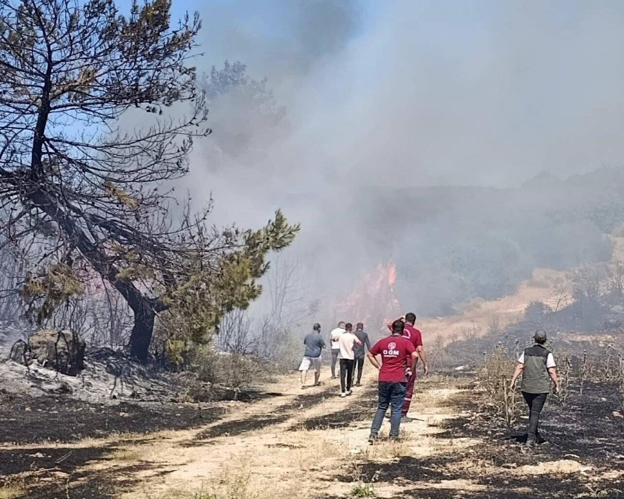 Soma’da semaver ateşinden çıkan yangın söndürüldü: 1 gözaltı