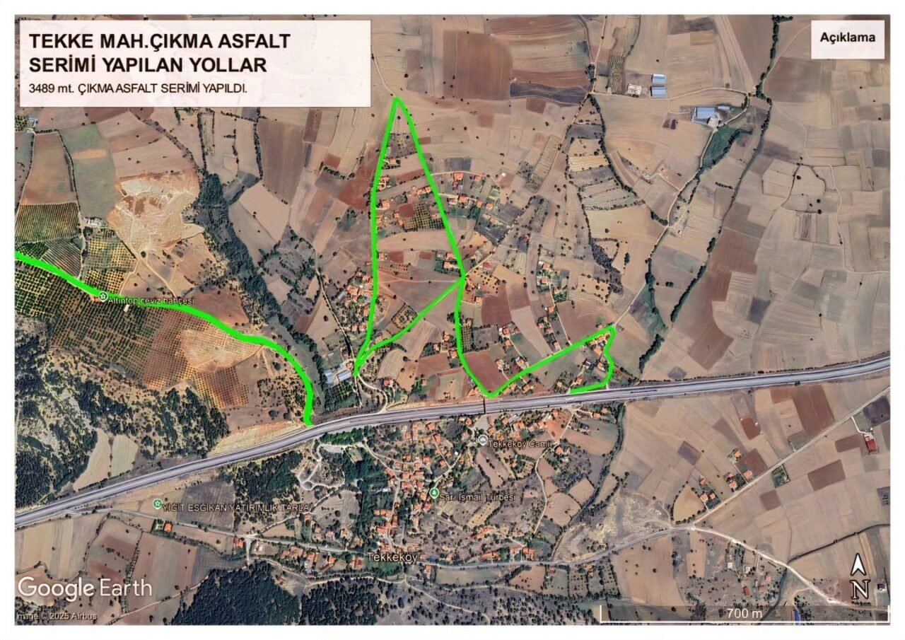 Tavas Belediyesi 16 bin metre kırsal yolunun onarımını yaptı