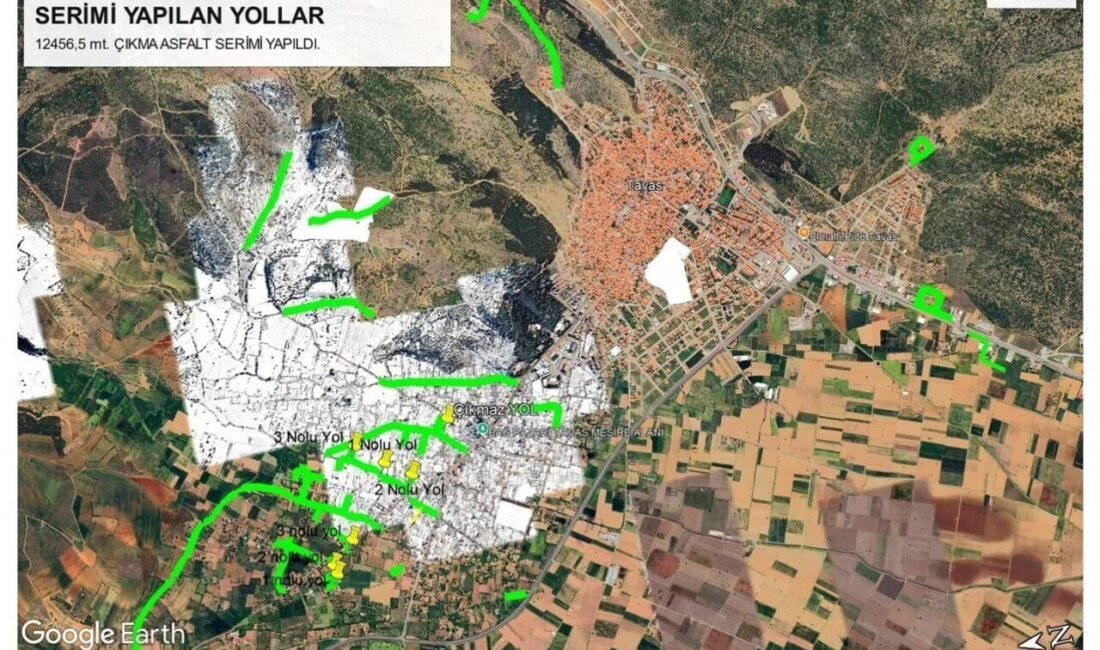Tavas Belediyesi, Tavas Merkez ve Mahallelerde çıkma asfalt maddesiyle 15
