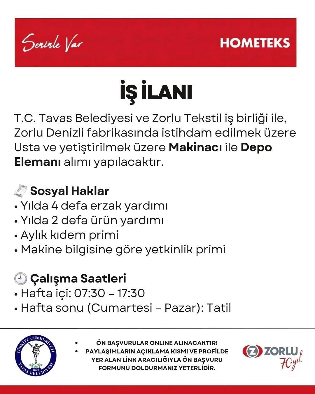Tavas Belediyesinden istihdam için önemli iş birliği