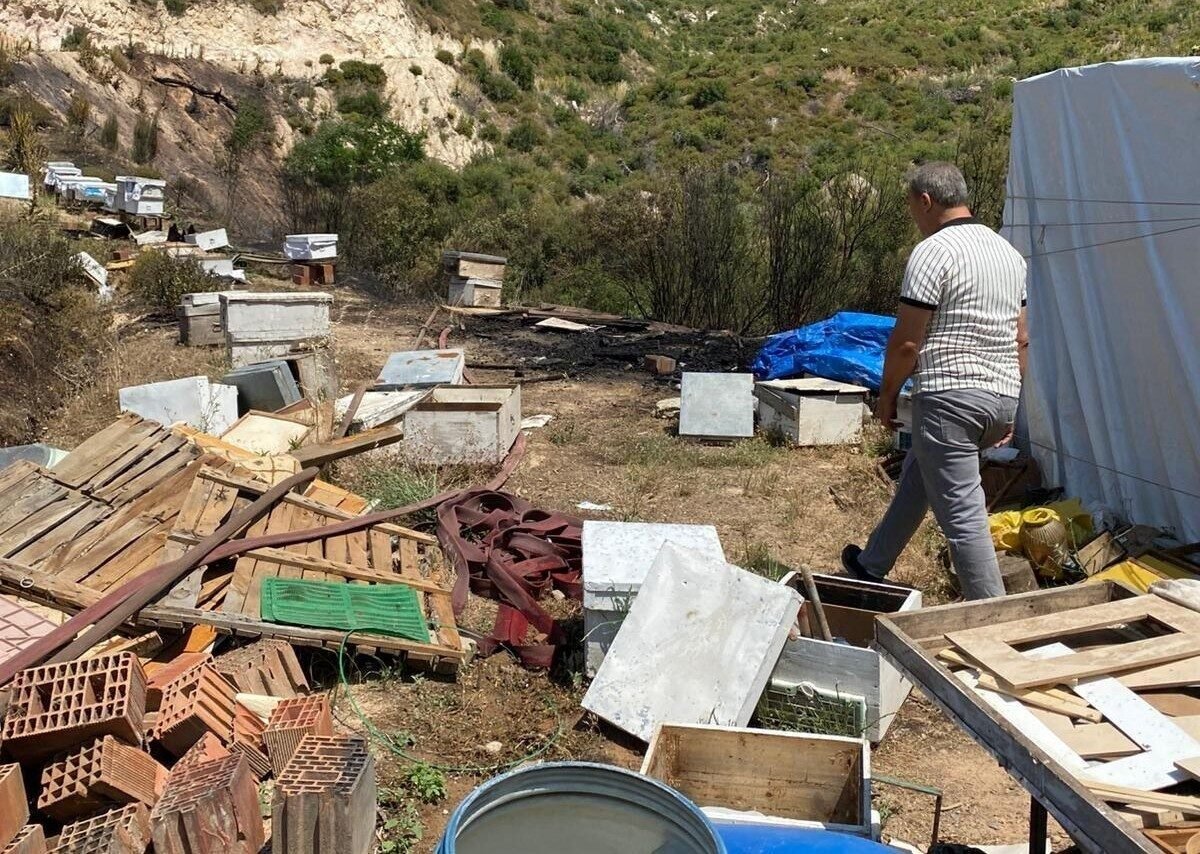 Turgutlu’da kırsal alanda çıkan yangın ormanlık alana sıçramadan söndürüldü