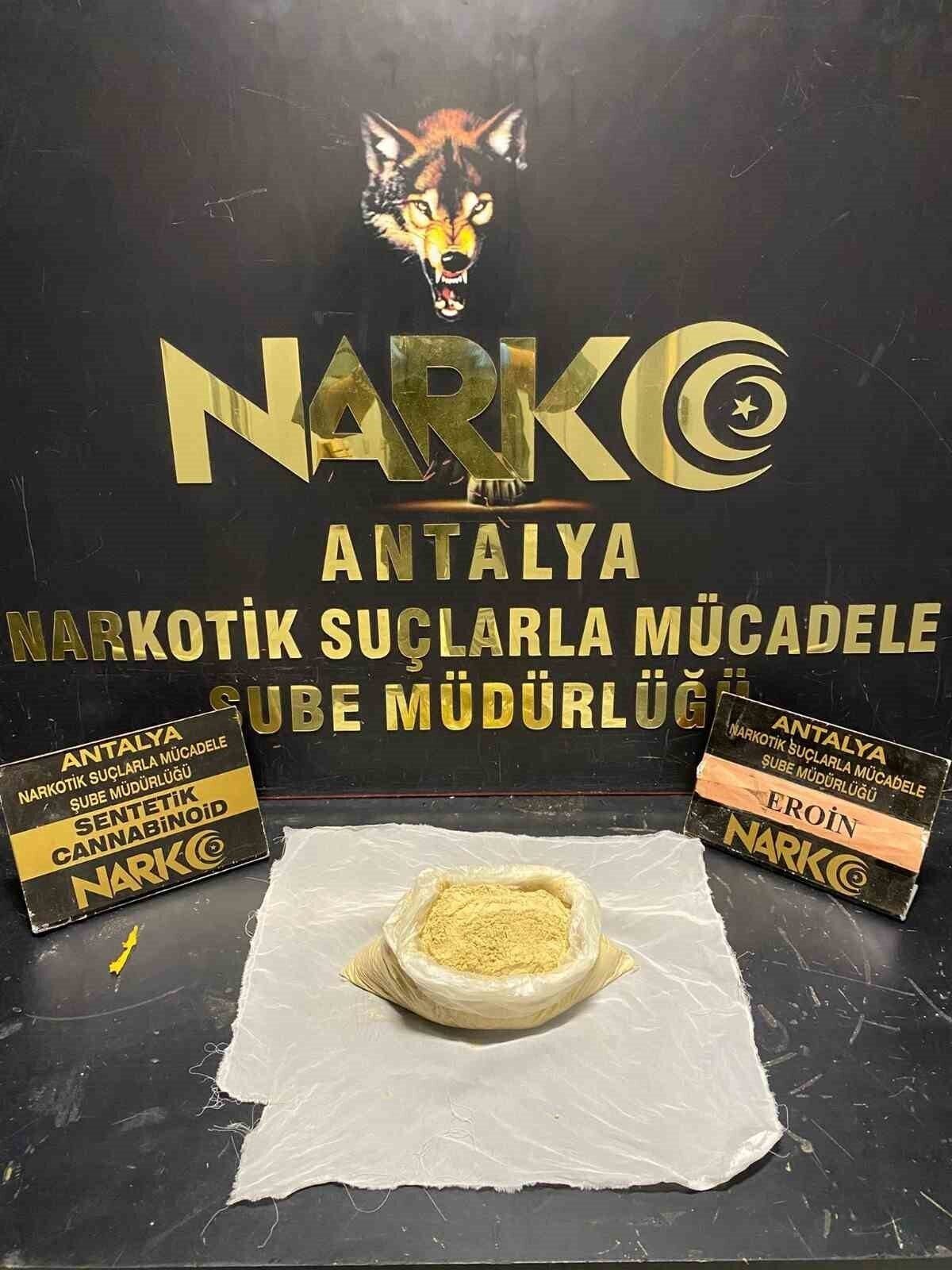 Antalya’da narkotik operasyonlarında 1 haftada çok sayıda uyuşturucu madde ele geçirildi