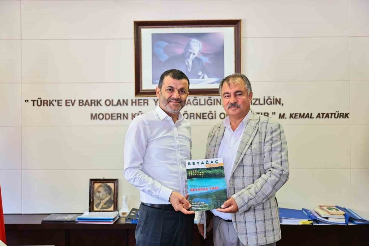 Başkan Pütün ‘Beyağaç Time’ projelerini Vali Coşkun ve Çavuşoğlu’na anlattı