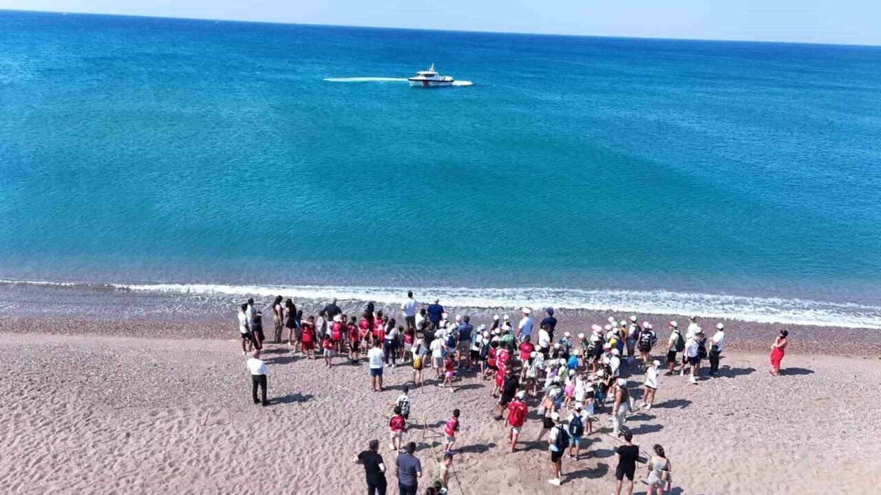 Çuvala dolanmış halde yaralı bulunan Caretta caretta denizle buluştu