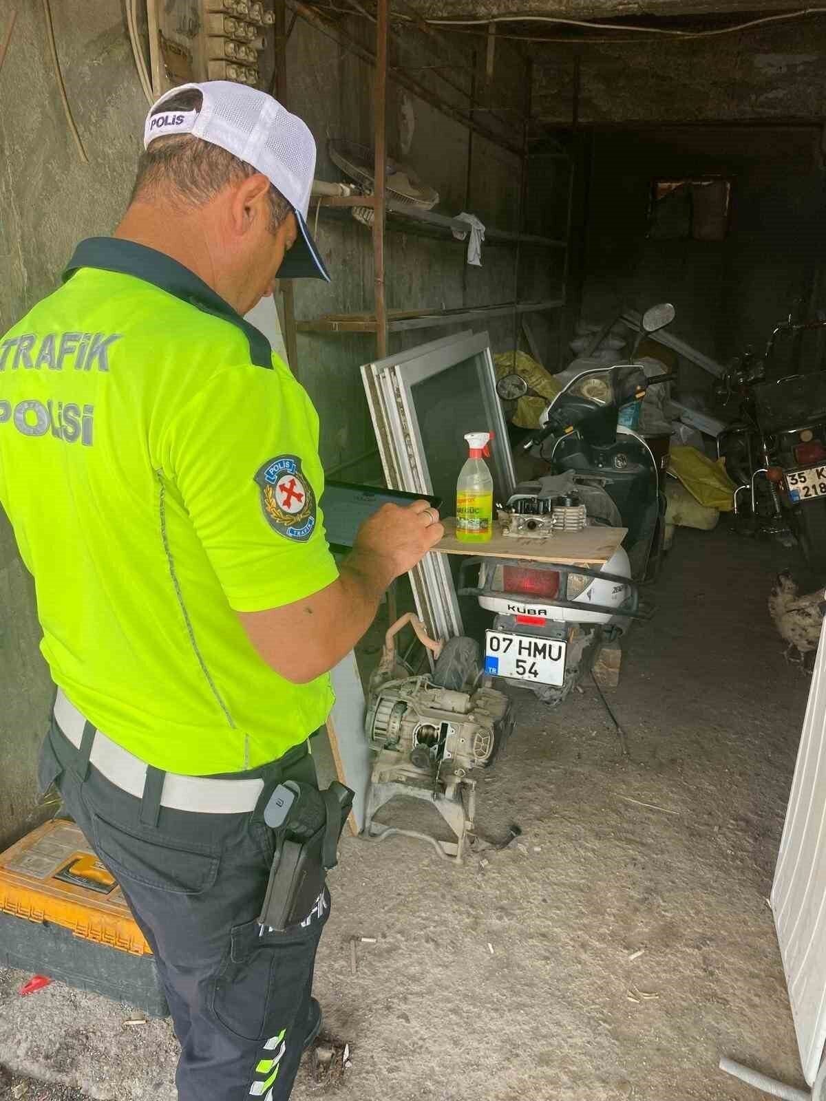 Gazipaşa’da motosiklet tamir ve yedek parça satışı yapan iş yerleri denetlendi