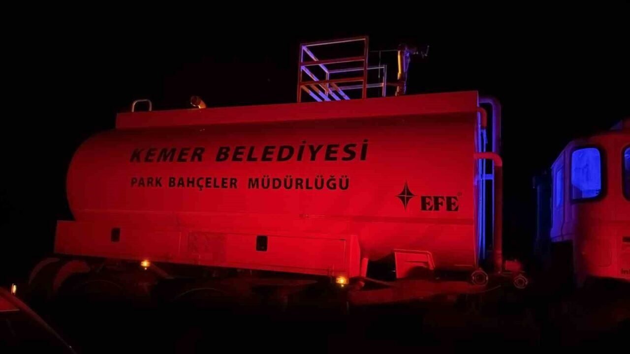 Kemer’de orman yangını kısa sürede söndürüldü