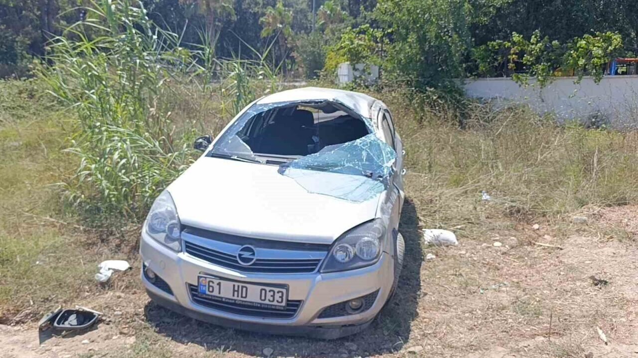 Kontrolden çıkan otomobil takla atarak savruldu: 4 yaralı