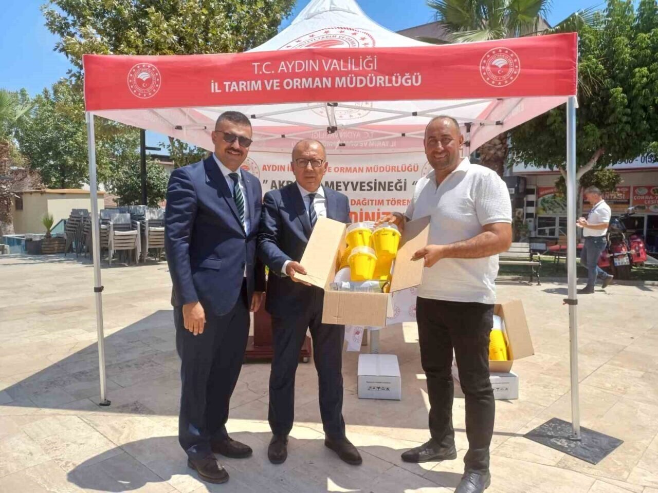 Köşk’te Akdeniz Meyve Sineği Tuzağı dağıtım töreni yapıldı