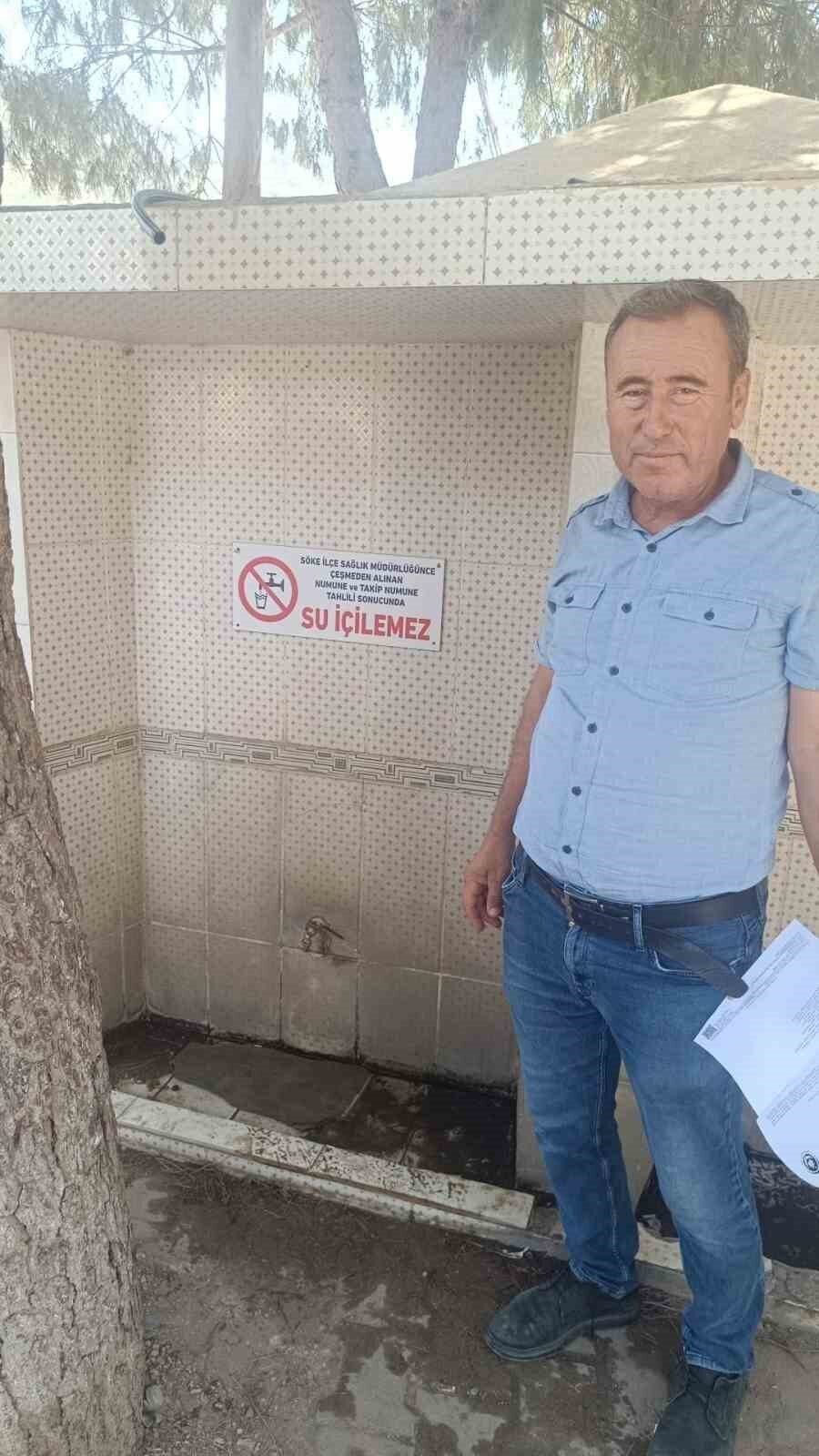 Söke’de bazı halk çeşmelerine "Su içilemez" uyarısı