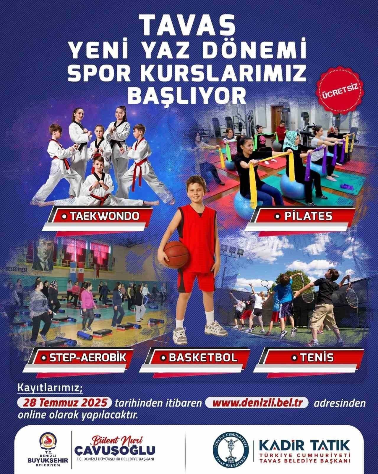 Tavas’ta yaz spor kursları başlıyor Tavas’ta yaz spor kursları başlıyor