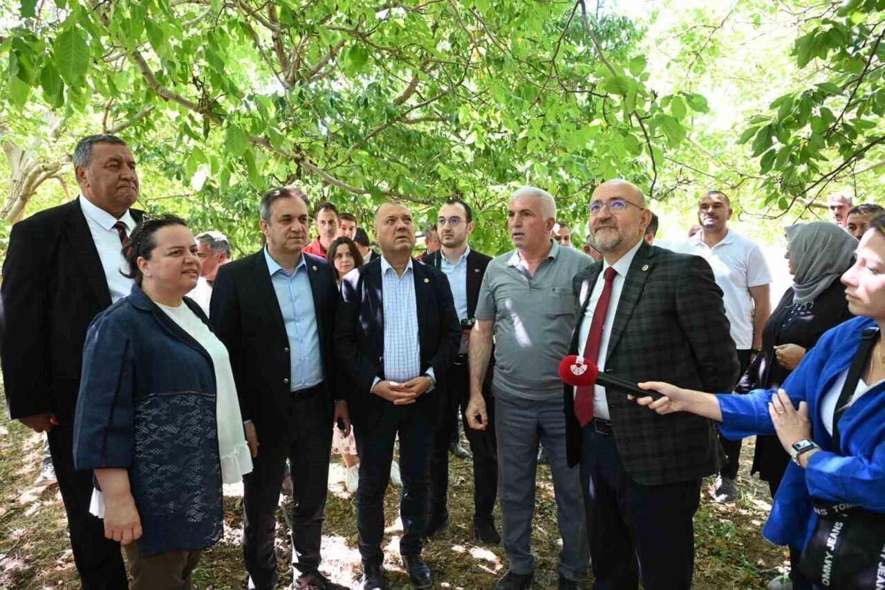 TBMM Zirai Don Araştırma Komisyonu Çivril’de meyve bahçelerini inceledi
