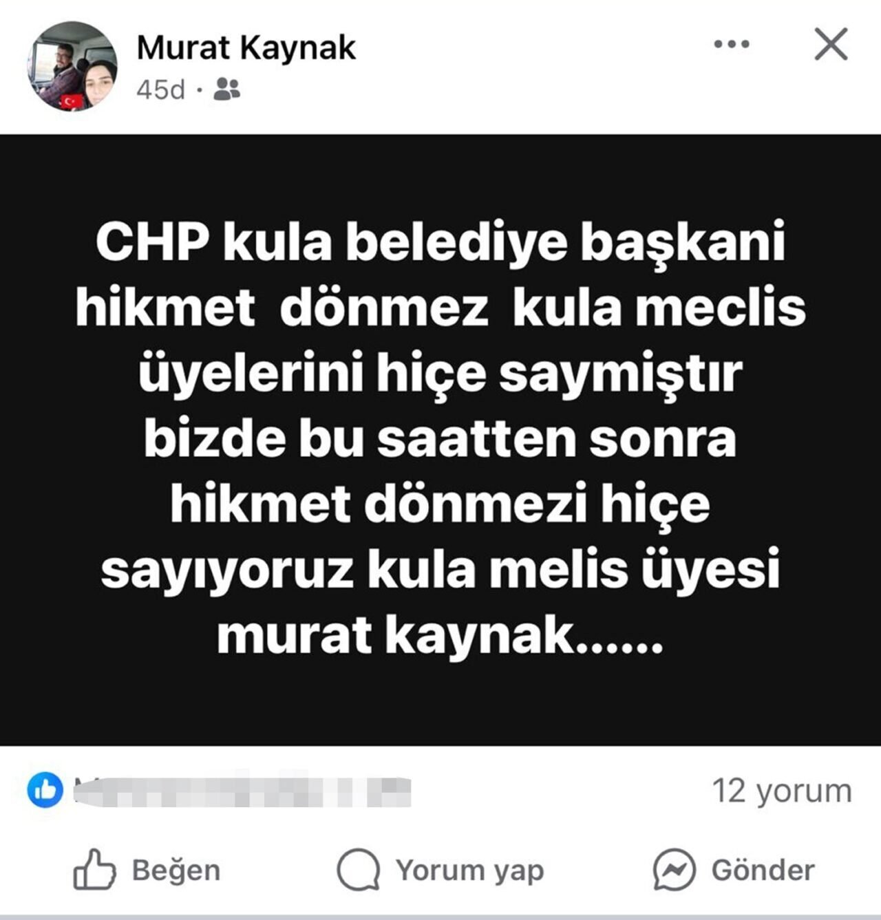 CHP Kula Teşkilatı’nda kriz CHP Kula Teşkilatı’nda kriz