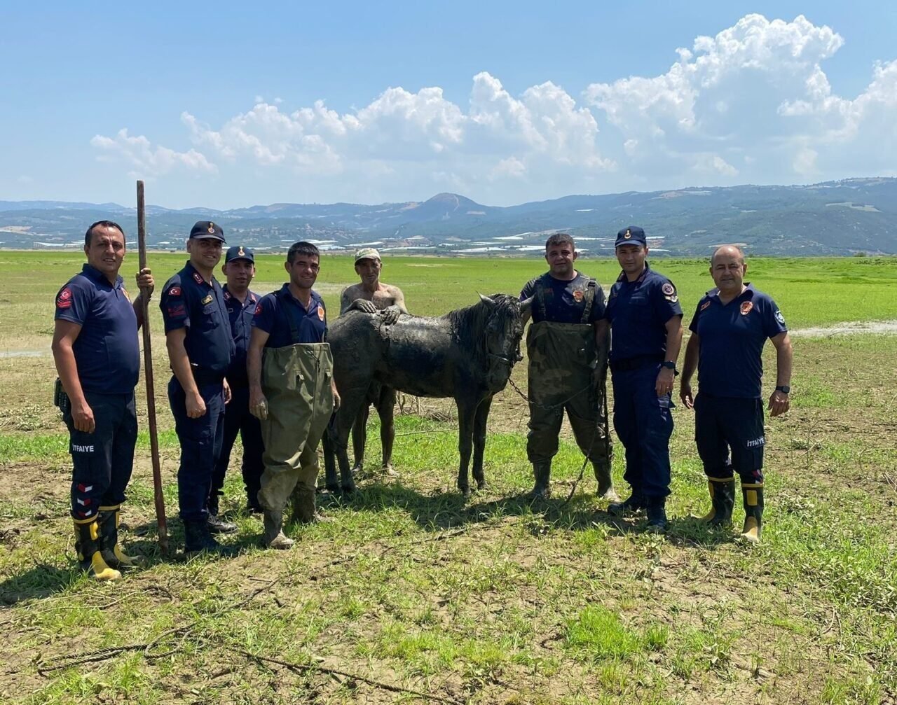 Katırlarını kurtarmak isterken kendisi de battı Katırlarını kurtarmak isterken kendisi de battı